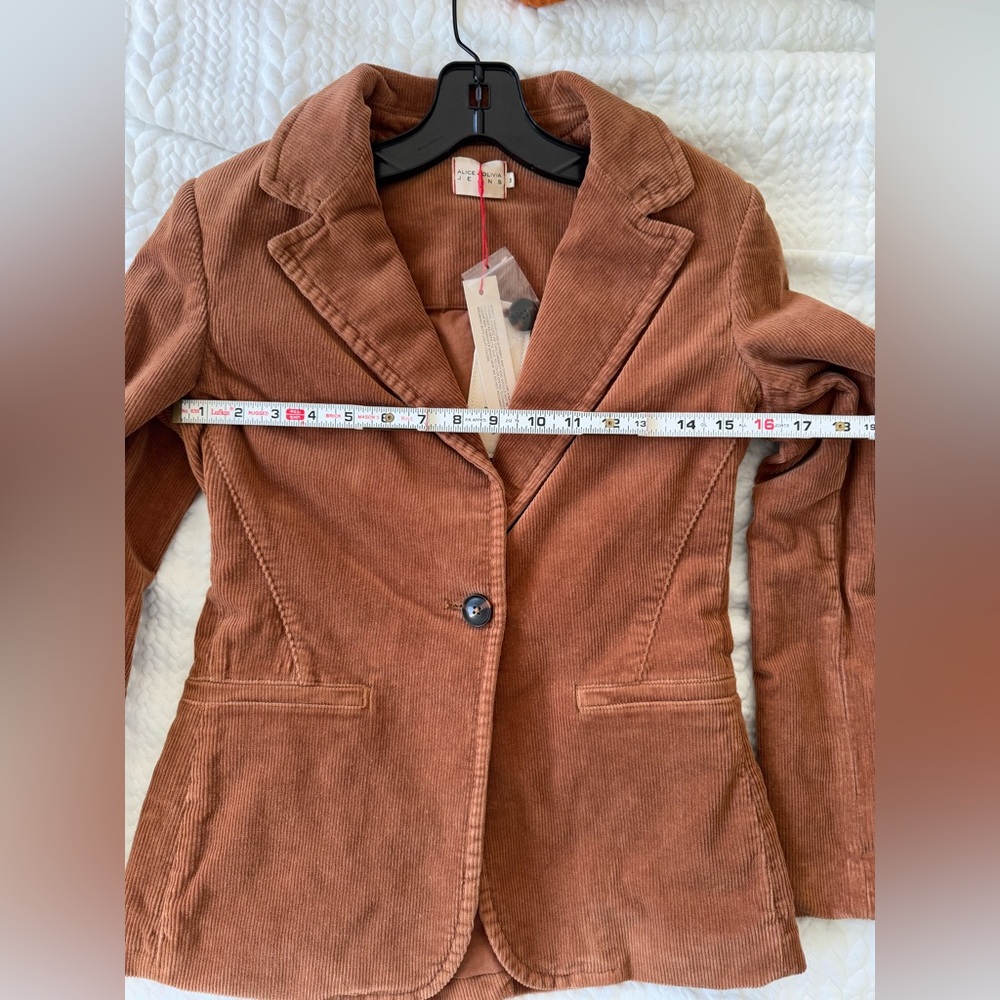 Alice + Olivia Denim Corduroy Macey Blazer - Picture 10 of 13